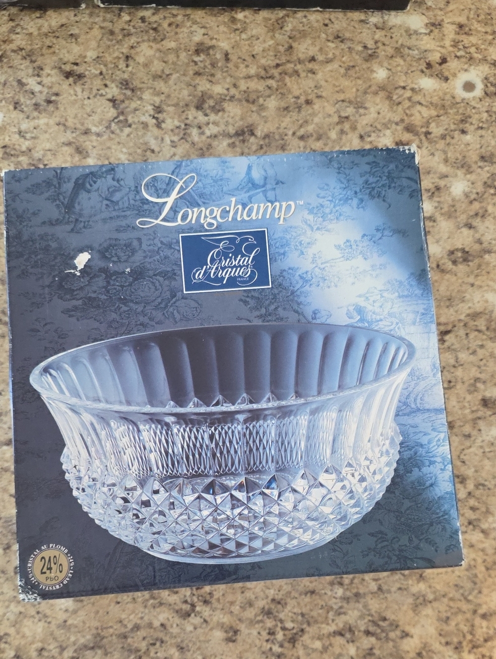 Longchamp Longchamp Cristal d'Arques France 8.75" Coupe Fruit Bowl W/ Box